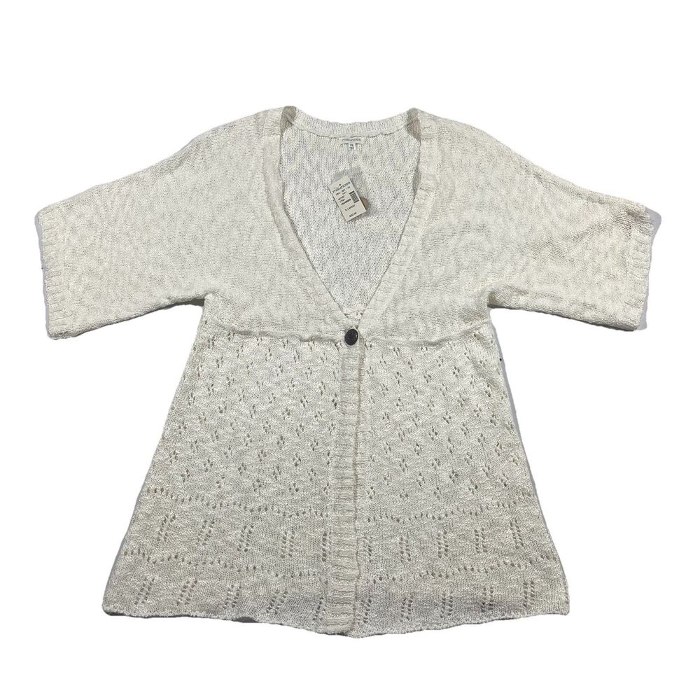 NWT Maurices Open Knit Cardigan Sweater Women’s XL Ivory Boho